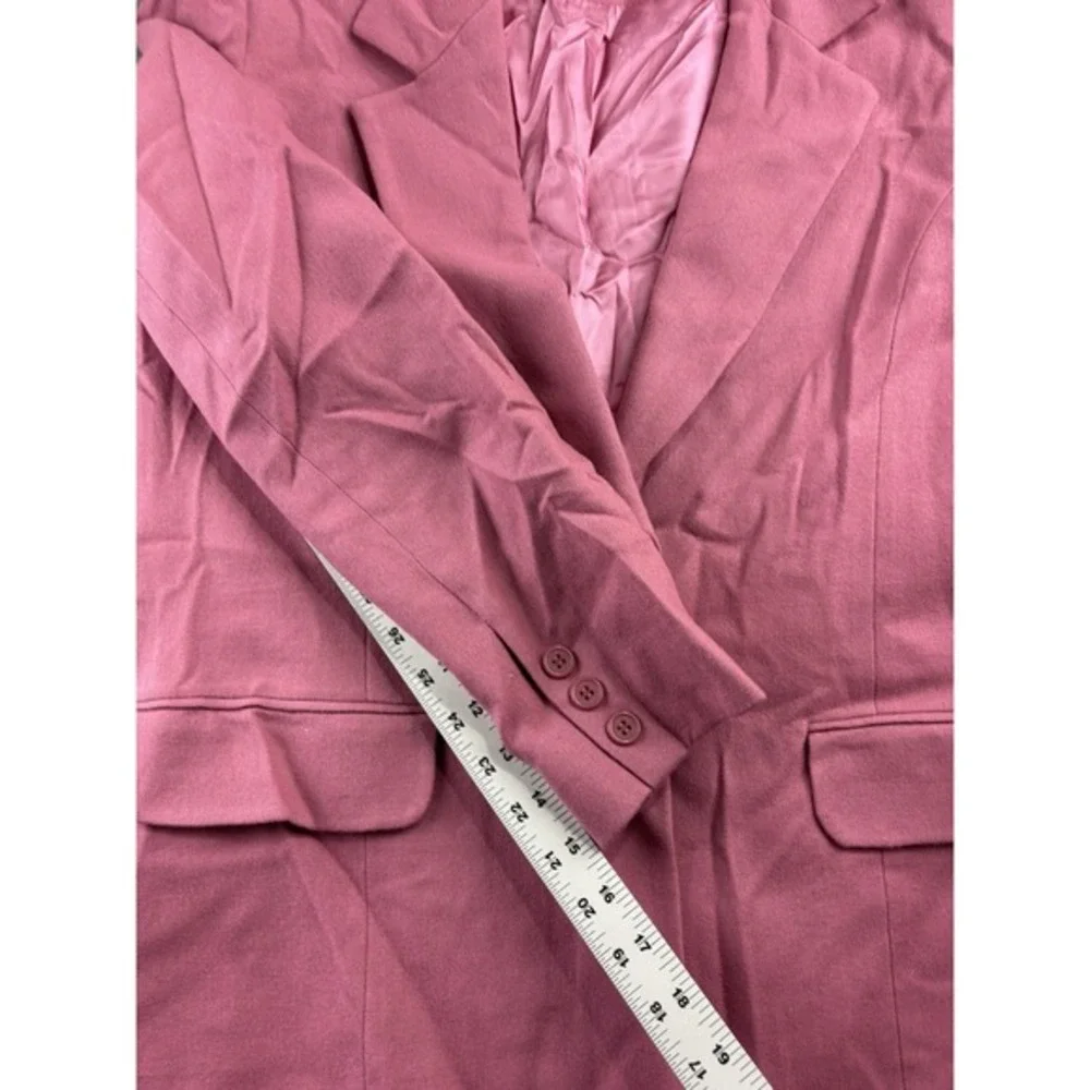 Kristen Blake 100% Merino Wool Lined Blazer Jacket Women 10 Barbiecore Girly 00s